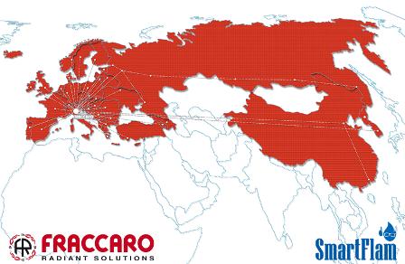 Продажи Fraccaro в мире