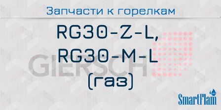 Запчасти к газовым горелкам Giersch серии RG30-Z-L, RG30-M-L