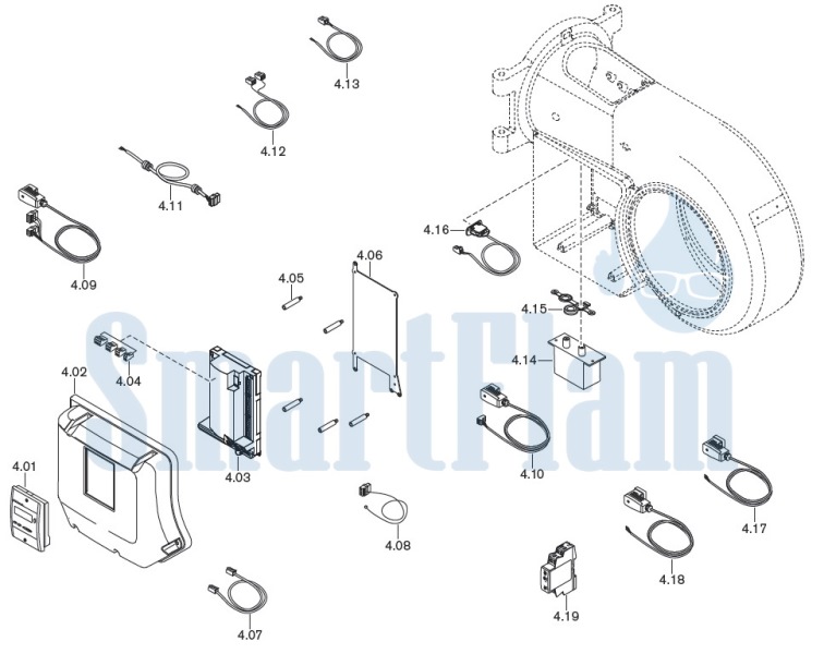 Запасные части к газовой горелке Weishaupt WM-G20/2-A/ZMI (W-FM 50). Схема 4.