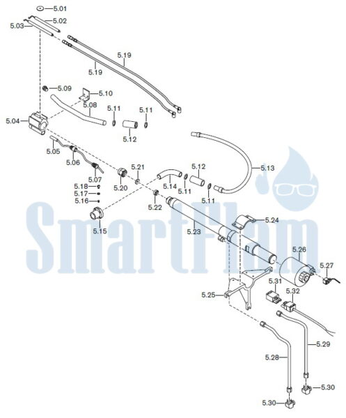 Запасные части к комбинированной горелке Weishaupt RGMS70/1-B ZM-NR (W-FM 100/200). Схема 5.