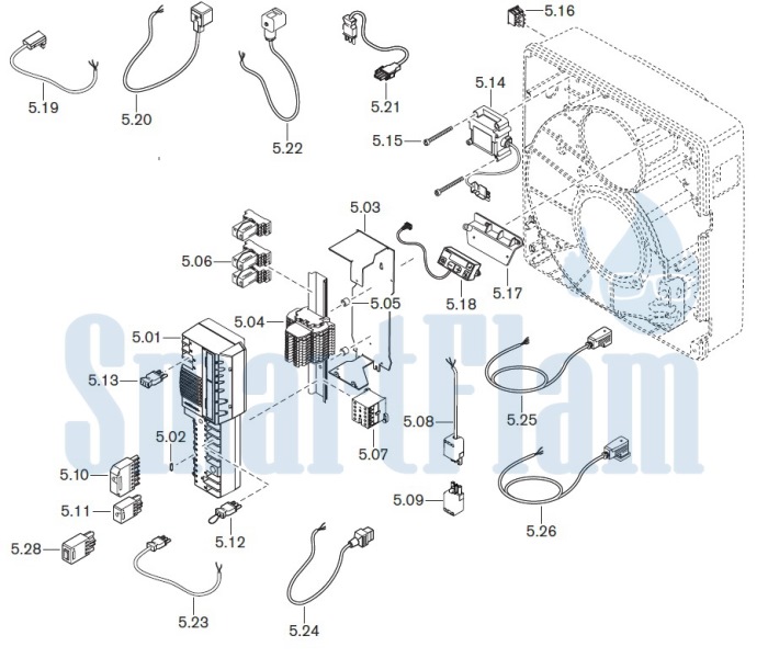 Запасные части к комбинированной горелке Weishaupt WGL30/1-C/ZM. Схема 5.