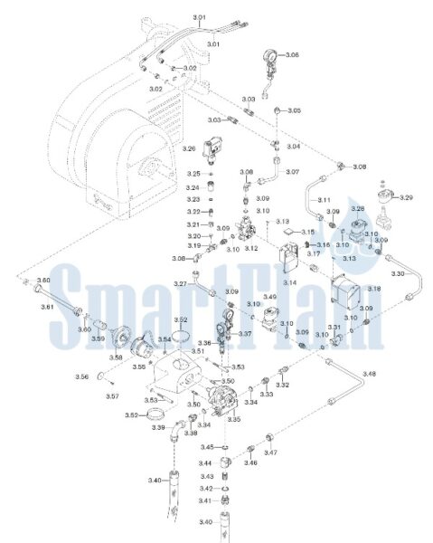 Запасные части к комбинированной горелке Weishaupt WM-GL30/3-A/ZM-R (W-FM 100/200). Схема 3.