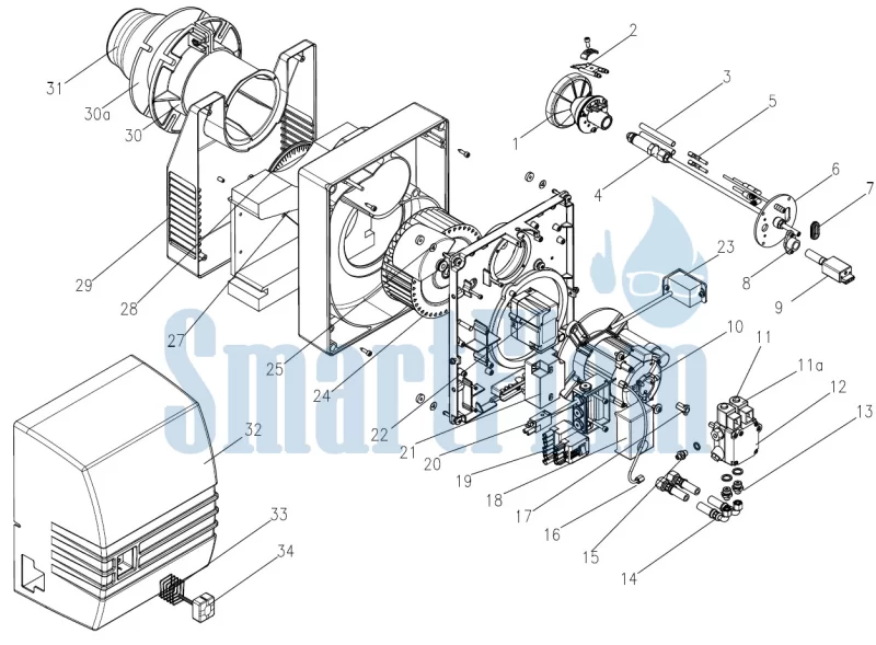 Жидкотопливная горелка Giersch GL20_2-Z-L-LN, GL20/2-LN