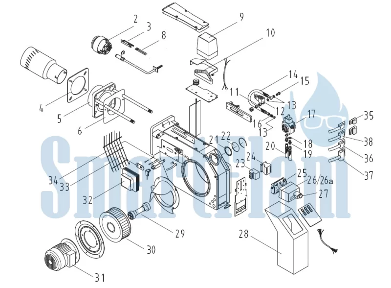 Запасные части для дизельной горелки Giersch M1-LN/M2-LN 2 Дизельная горелка Giersch M1-LN/M2-LN