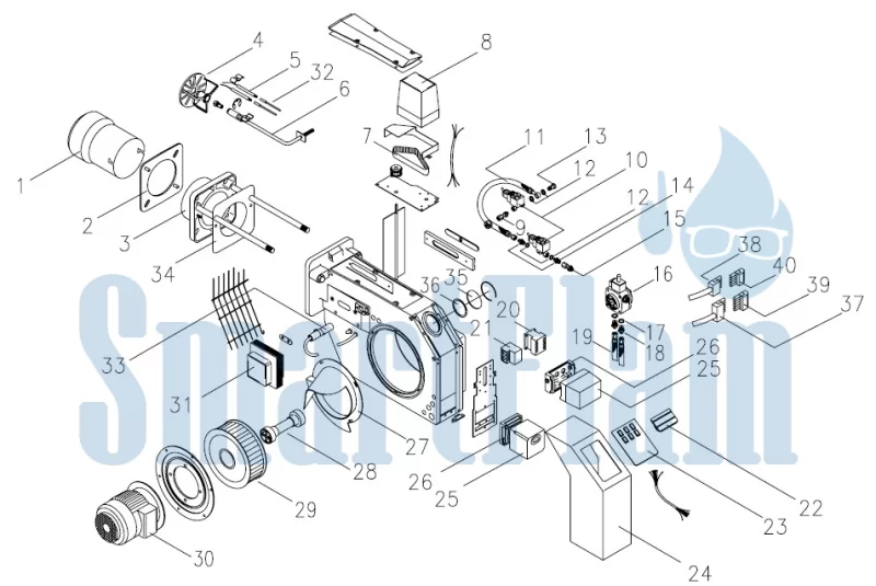 Запасные части для дизельной горелки Giersch M1.1/M1.2-40/M1.2/M2.1 1 Дизельная горелка Giersch M1.1/M1.2-40/M1.2/M2.1