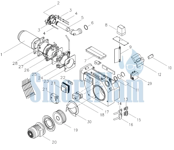Запасные части для газовой горелки Giersch MG10/1-LN / MG10/2-LN 3 Газовая горелка Giersch MG10/1-LN MG10/2-LN