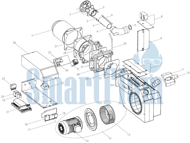 Газовая горелка MG20/1/2-ZM-L-LN