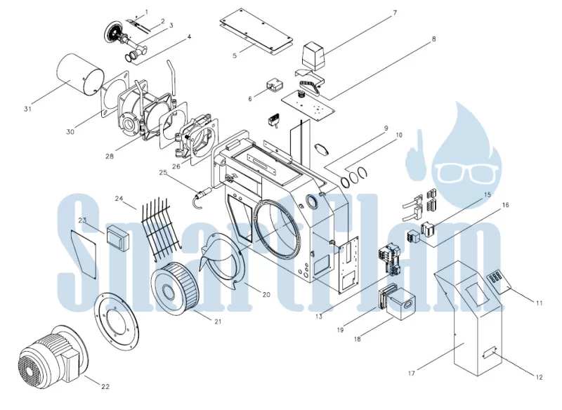 Запасные части для газовой горелки Giersch MG3.1/MG.3.2/MG3.3/MG3.4 6 Газовая горелка Giersch MG3.1/MG.3.2/MG3.3/MG3.4