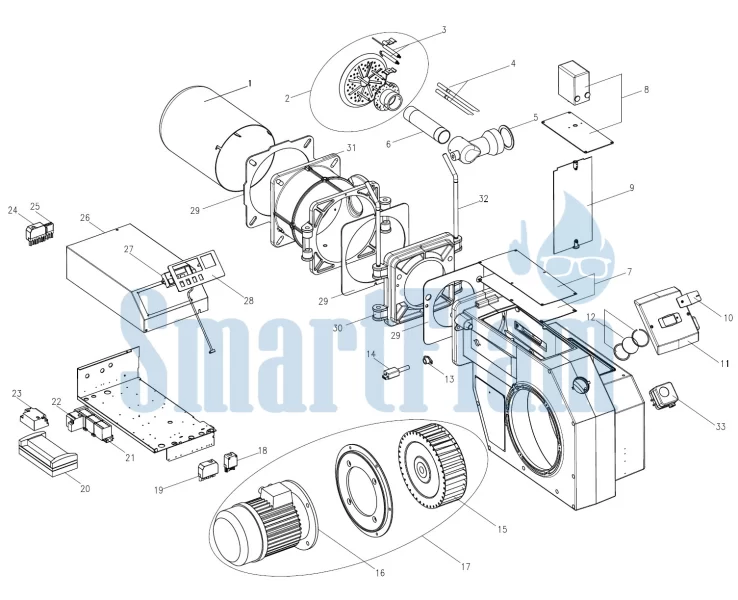 Газовая горелка Giersch MG3.1/2-ZM с электрической коробкой