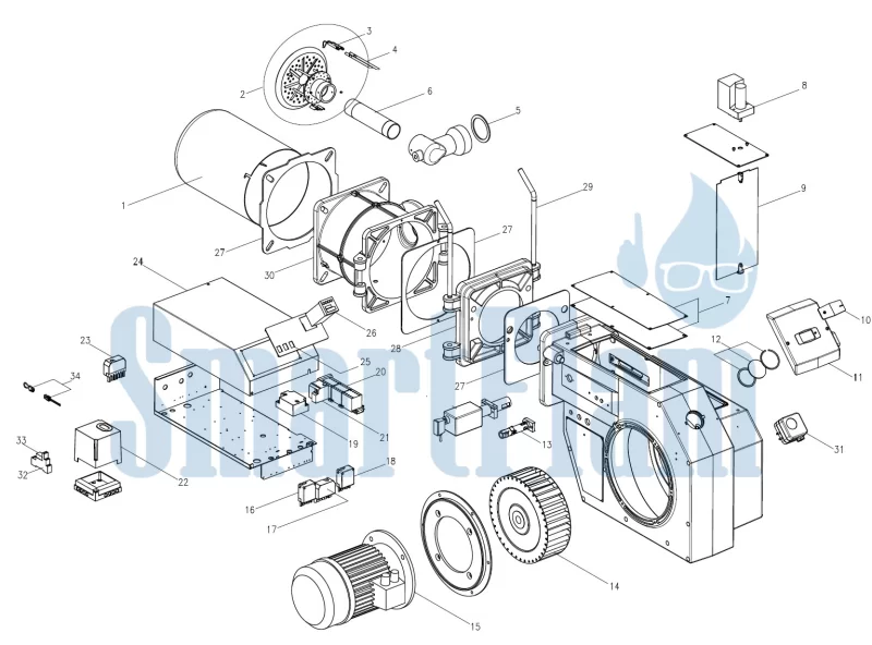 Запасные части для газовой горелки Giersch MG3-Z(M)-L-LFL-SD 9 Газовая горелка Giersch MG3-Z(M)-L-LFL-SD