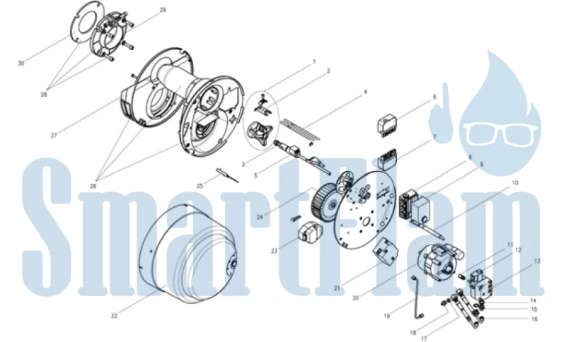 Запасные части для дизельной горелки Giersch R1-V(-L)-BI Nox/R1-V-L-LN 3 Жидкотопливная горелка Giersch R1-V(-L)-BI Nox_R1-V-L-LN