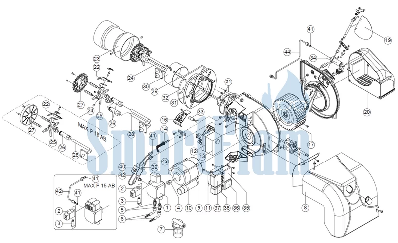 Схема Ecoflam MAX P 15 AB HS / MAX P 25 AB HS