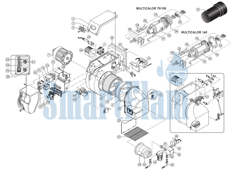 Схема MULTICALOR 70 PR-AB / MULTICALOR 100 PR-AB / MULTICALOR 140 PR-AB