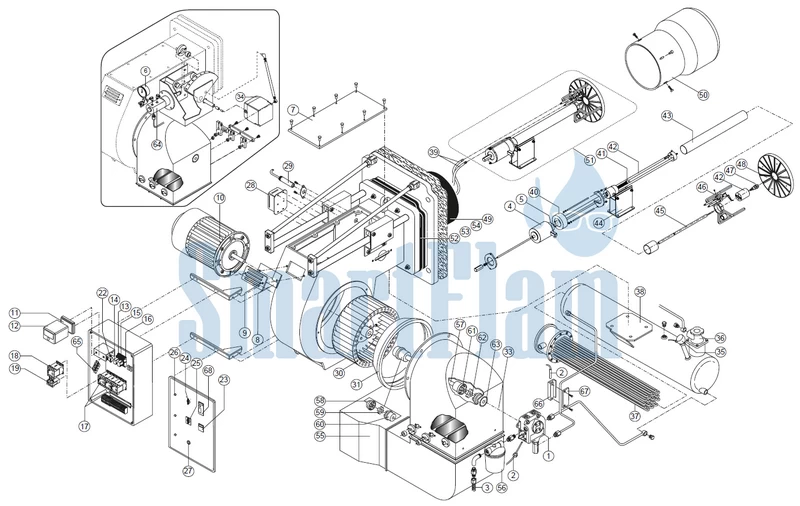 Схема Ecoflam OILFLAM 500.1 PR / OILFLAM D 500.1 PR / OILFLAM 600.1 PR / OILFLAM D 600.1 PR +MD версии