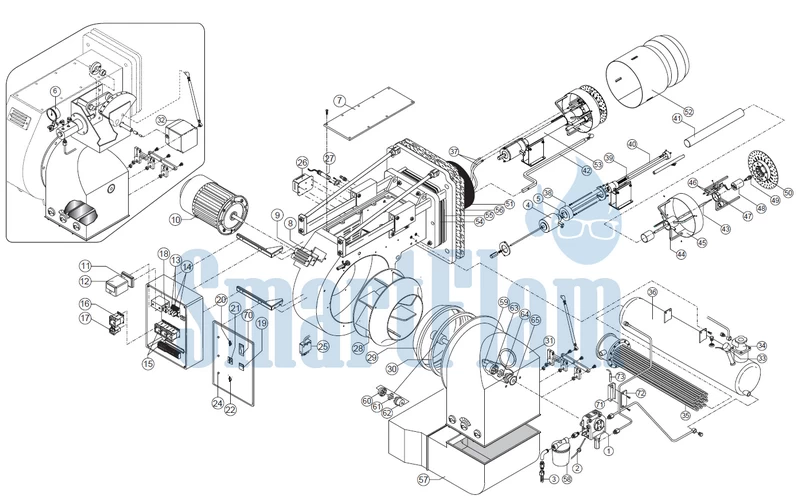 Схема Ecoflam OILFLAM 700.1 PR / OILFLAM D 700.1 PR / OILFLAM 800.1 PR / OILFLAM D 800.1 PR +MD версии
