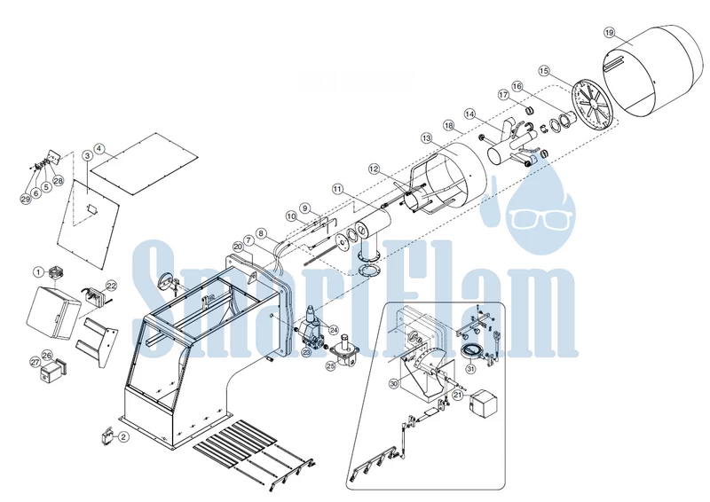 Схема Ecoflam BLU TS 15000.1 PR HT / BLU TS 18000.1 PR HT