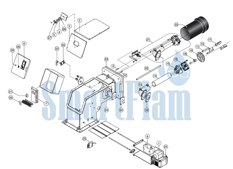Схема Ecoflam BLU TS 500.1 PR / BLU TS 700.1 PR / BLU TS 1000.1 PR