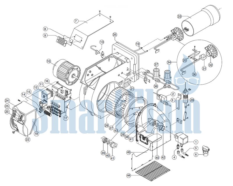 Схема Ecoflam MAIOR P 60 AB CV / MAIOR P 80 AB CV / MAIOR P 120 AB CV