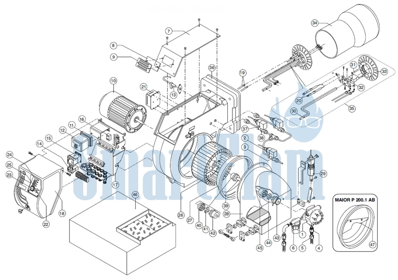 Схема Ecoflam MAIOR P 150.1 AB HS / MAIOR P 200.1 AB HS