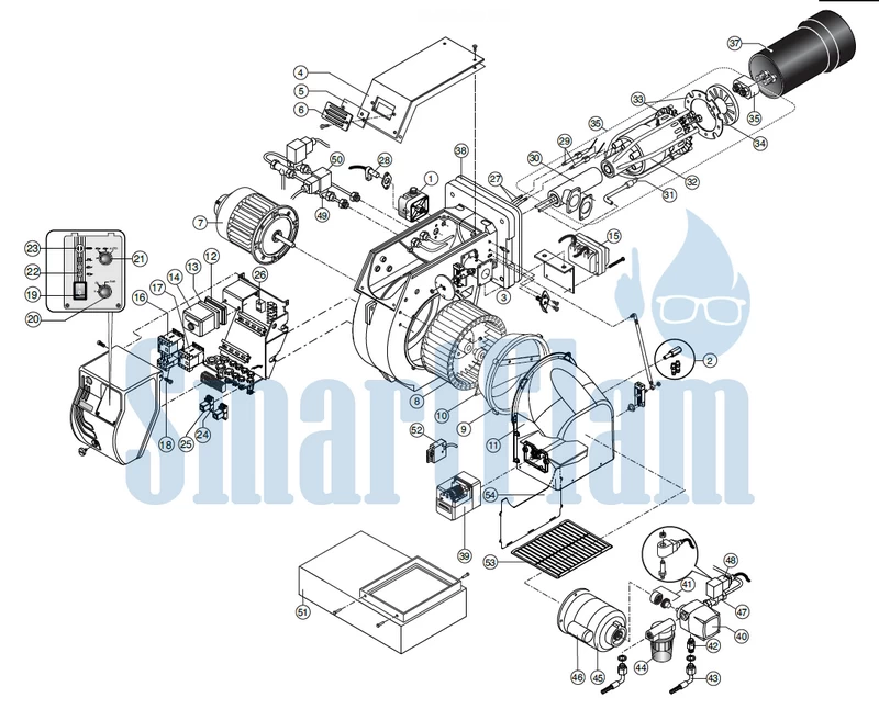Схема Ecoflam MULTICALOR 45 / MULTICALOR 70 / MULTICALOR 100 / MULTICALOR 140
