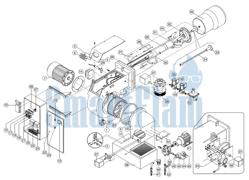 Схема Ecoflam Ecoflam MULTICALOR 300.1 PRE / MULTICALOR 400.1 PRE