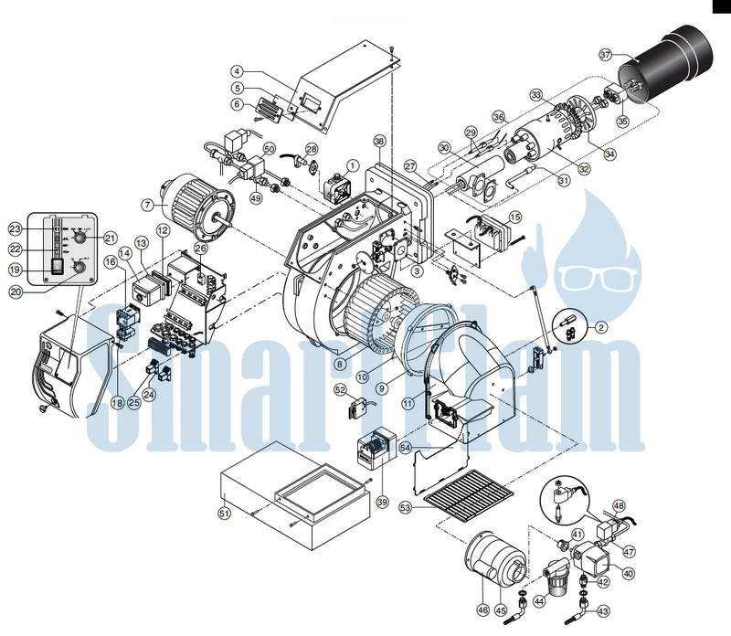 Схема Ecoflam MULTICALOR 45 / MULTICALOR 70 / MULTICALOR 100 / MULTICALOR 140