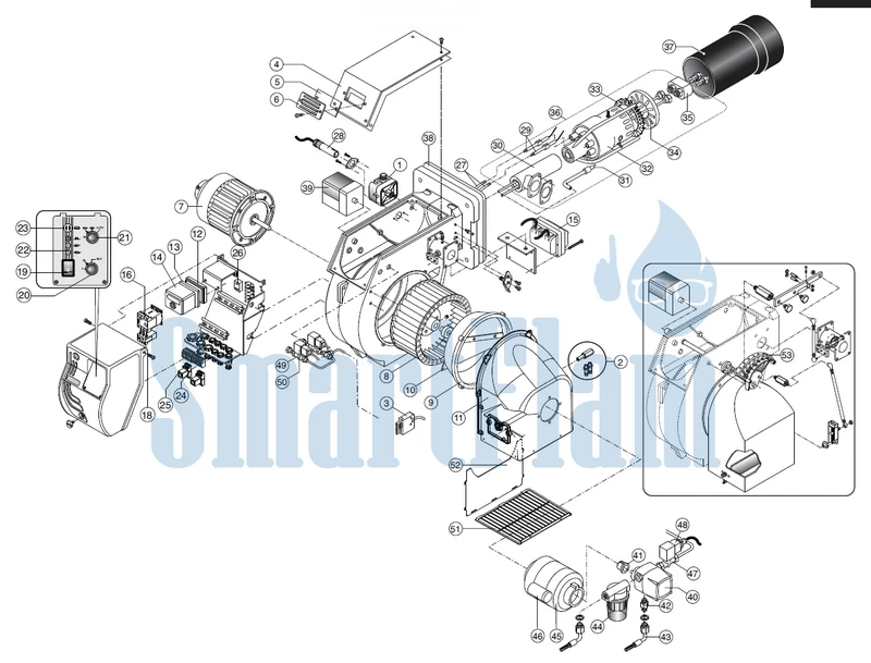 Схема Ecoflam MULTICALOR 70 PR-AB CV / MULTICALOR 100 PR-AB CV / MULTICALOR 140 PR-AB CV