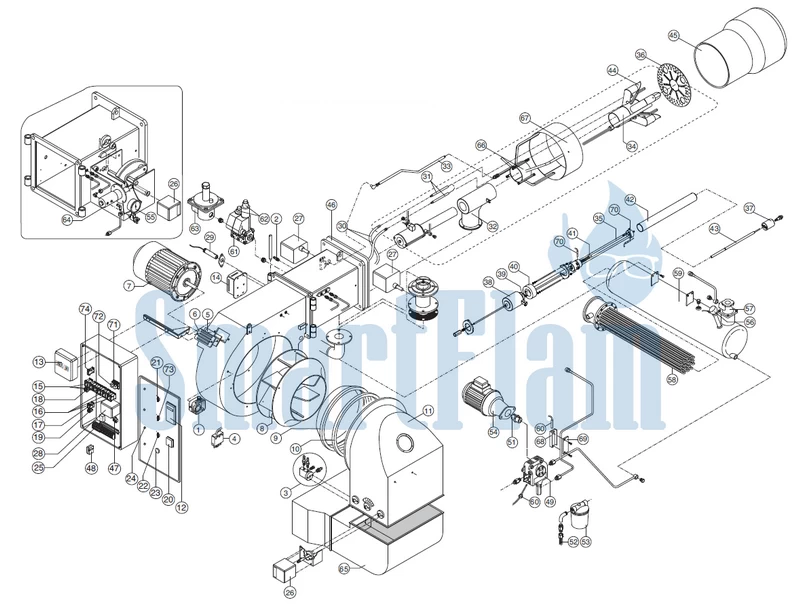 Схема Ecoflam MULTIFLAM D 800.1 MD LMV
