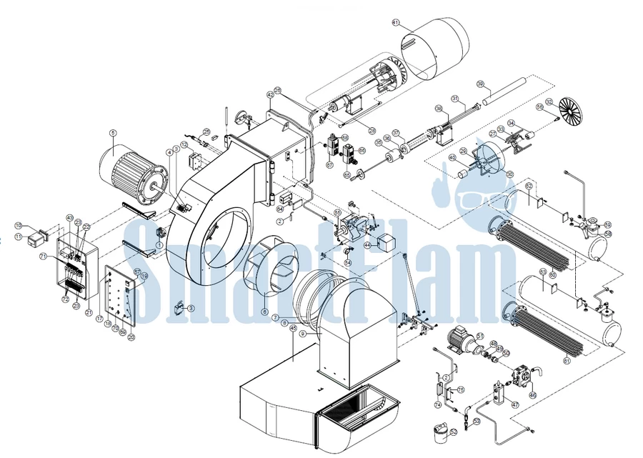 Схема Ecoflam OILFLAM 1500.1 PR / OILFLAM 1800.1 PR