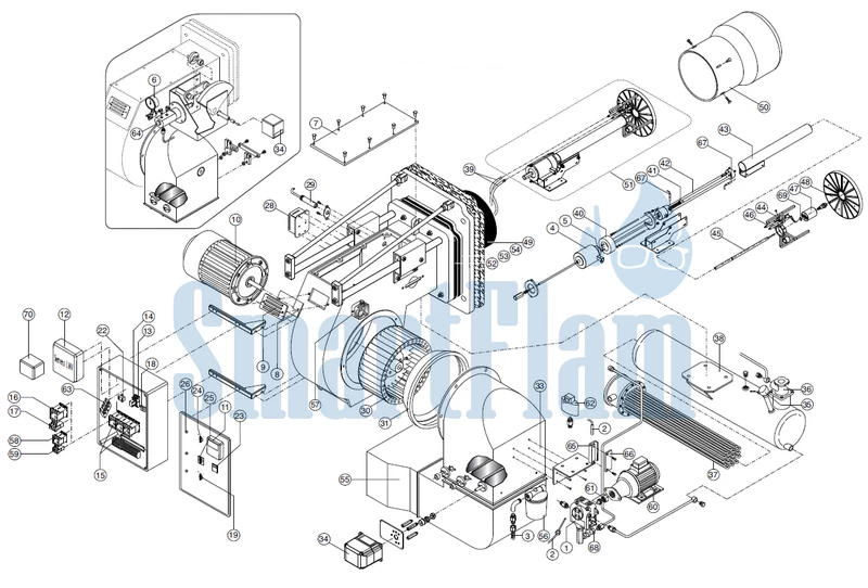Схема Ecoflam OILFLAM 500.1 PRE / OILFLAM 600.1 PRE